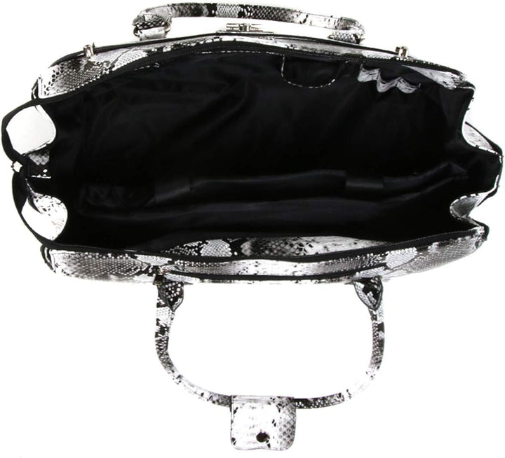 Bowatex Luxus Damen Akten Laptoptasche 2 Rollen Trolley Weiss Bunt Olivia Lauren