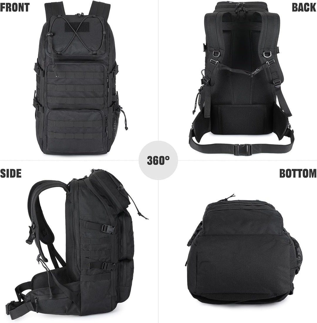 VINBAGGE Molle Rucksack Herren Wanderrucksack Taktischer Backpack Schulrucksack 900D Nylon Mehrere T