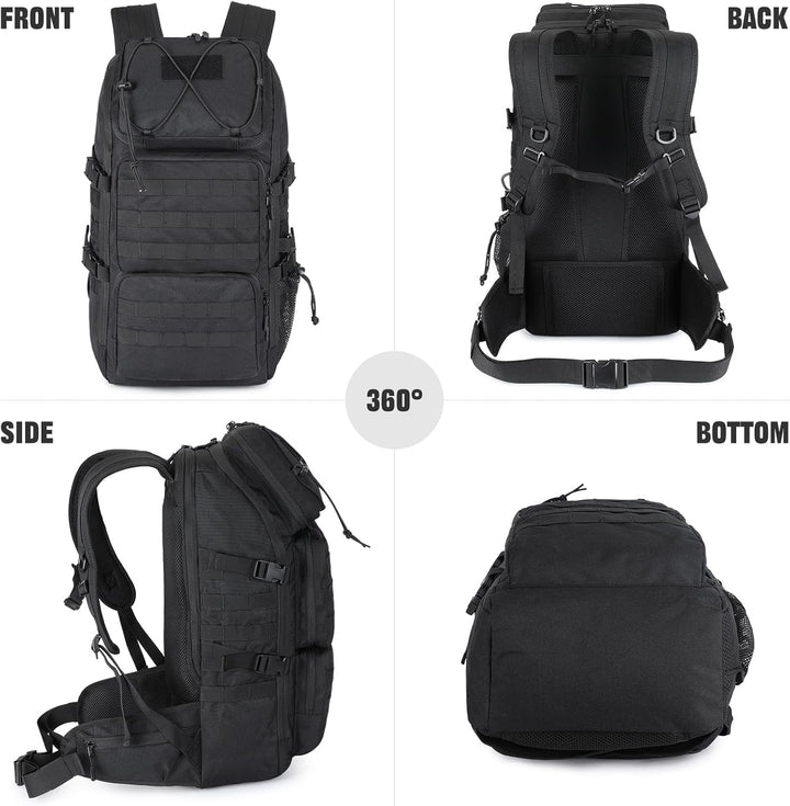VINBAGGE Molle Rucksack Herren Wanderrucksack Taktischer Backpack Schulrucksack 900D Nylon Mehrere T