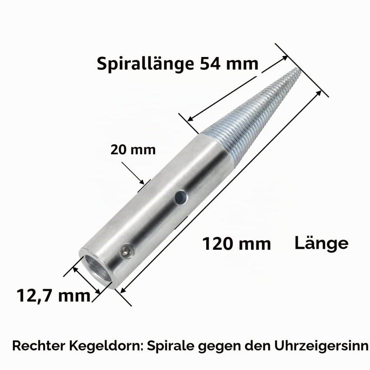 1/2" (12.7mm) pindeladapter rechts und links für Tischschleifer Polierscheiben Schleifmaschinen Gewi