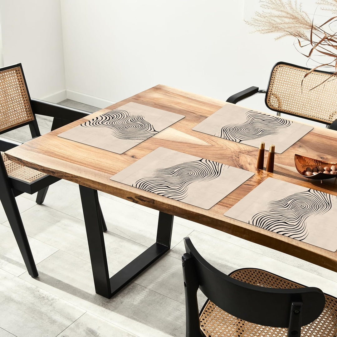 KitchenYeah© Platzsets Abwaschbar 6-Teilig 45x30 cm Tischsets Platzdeckchen Platzset Unterlage Tisch