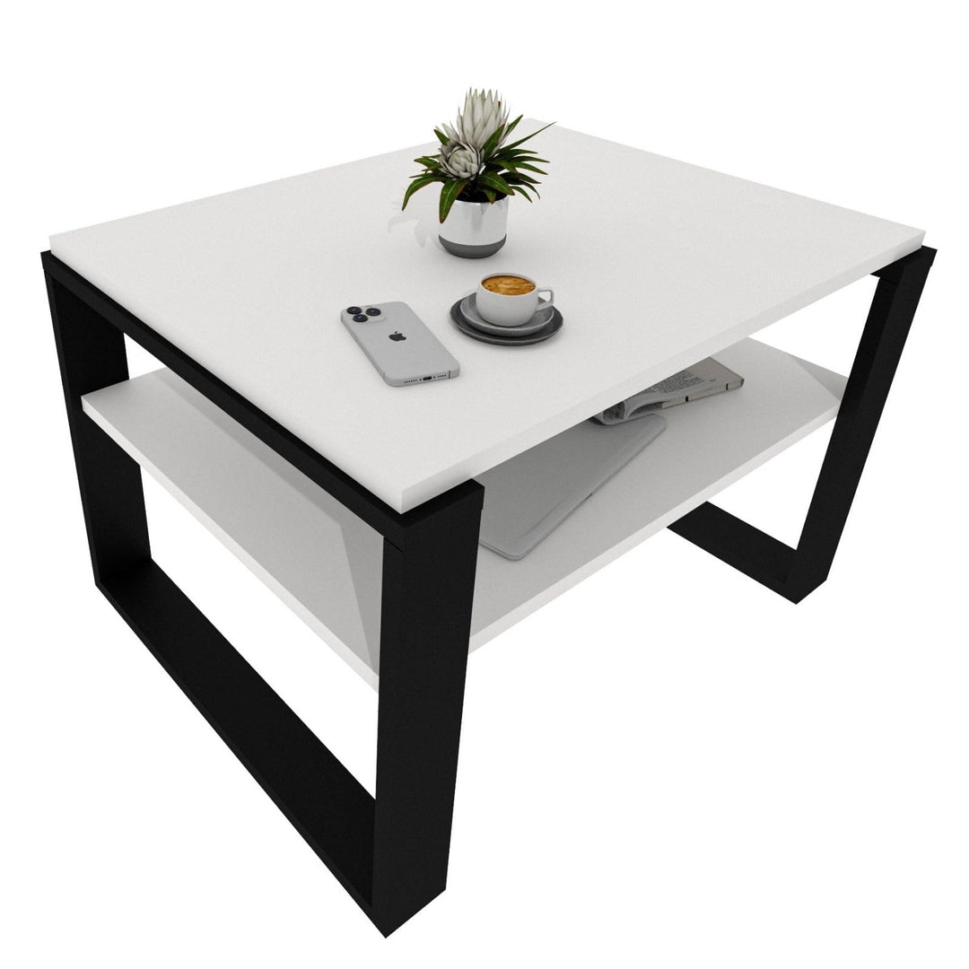 Wohnzimmer Tisch für Couch aus hochwertigem Holzwerkstoff, Stabiler & moderner Couchtisch mit zusätz