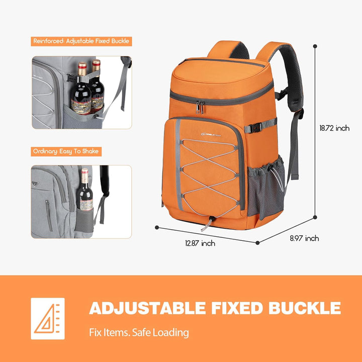 Maelstrom Kühlrucksack 35/50 Dosen, Isolierter Cooler Rucksack Auslaufsicher, Grosse Kühltasche Ruck