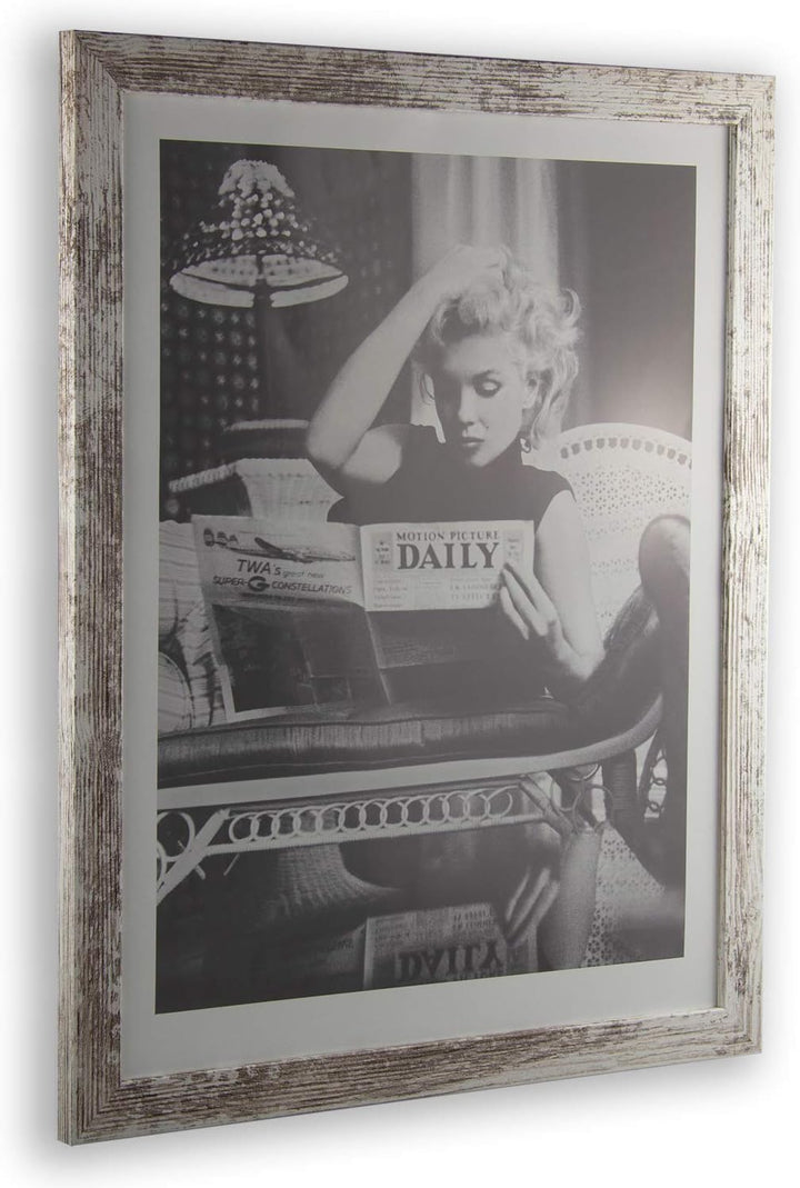 Monzetta Deluxe Bilderrahmen Posterrahmen 35x94 cm Weiss Vintage Shabby Chic cm Schritt Formatwahl 9