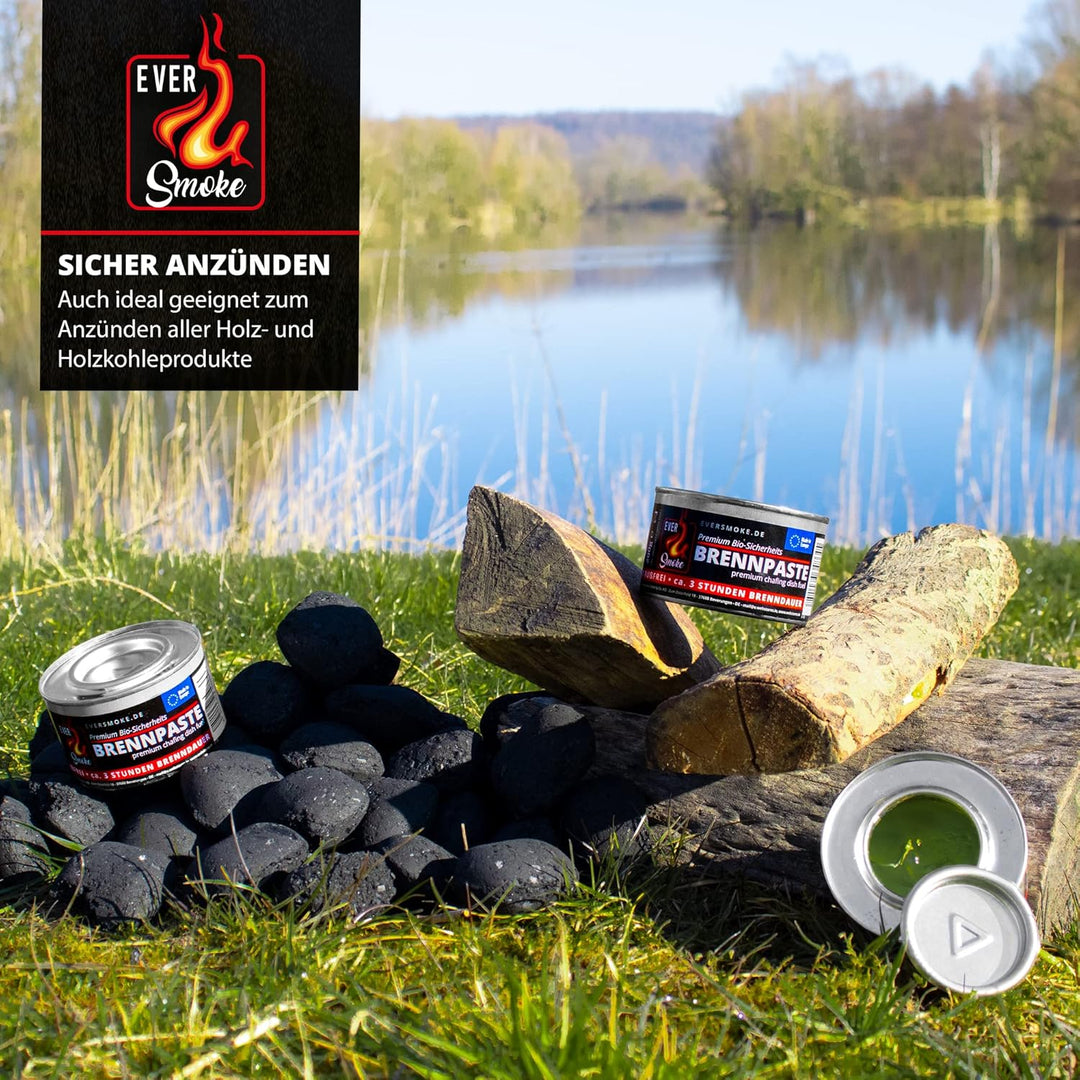 96x Eversmoke Sicherheits Premium Bio Brennpaste Brenngel Chafing Dish Speisenwärmer (96 Dosen je 20