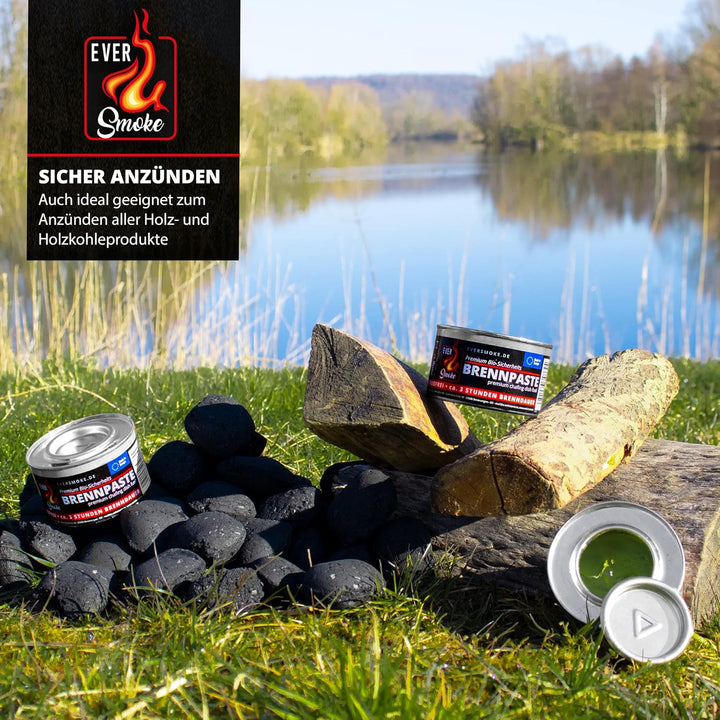 96x Eversmoke Sicherheits Premium Bio Brennpaste Brenngel Chafing Dish Speisenwärmer (96 Dosen je 20