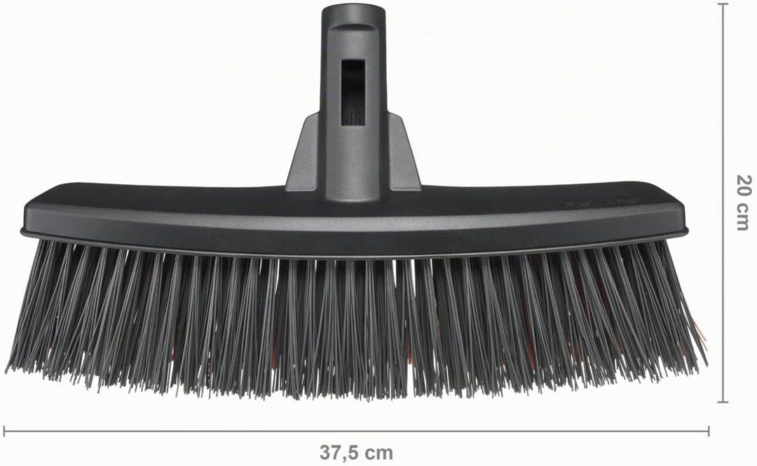Fiskars Allzweckbesen-Kopf mit Powerclean-Borsten, Breite: 38 cm, M, Kunststoff, Schwarz, Solid, 102