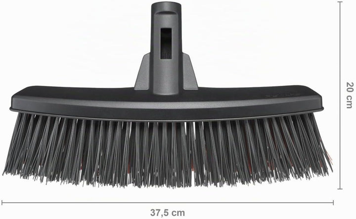Fiskars Allzweckbesen-Kopf mit Powerclean-Borsten, Breite: 38 cm, M, Kunststoff, Schwarz, Solid, 102