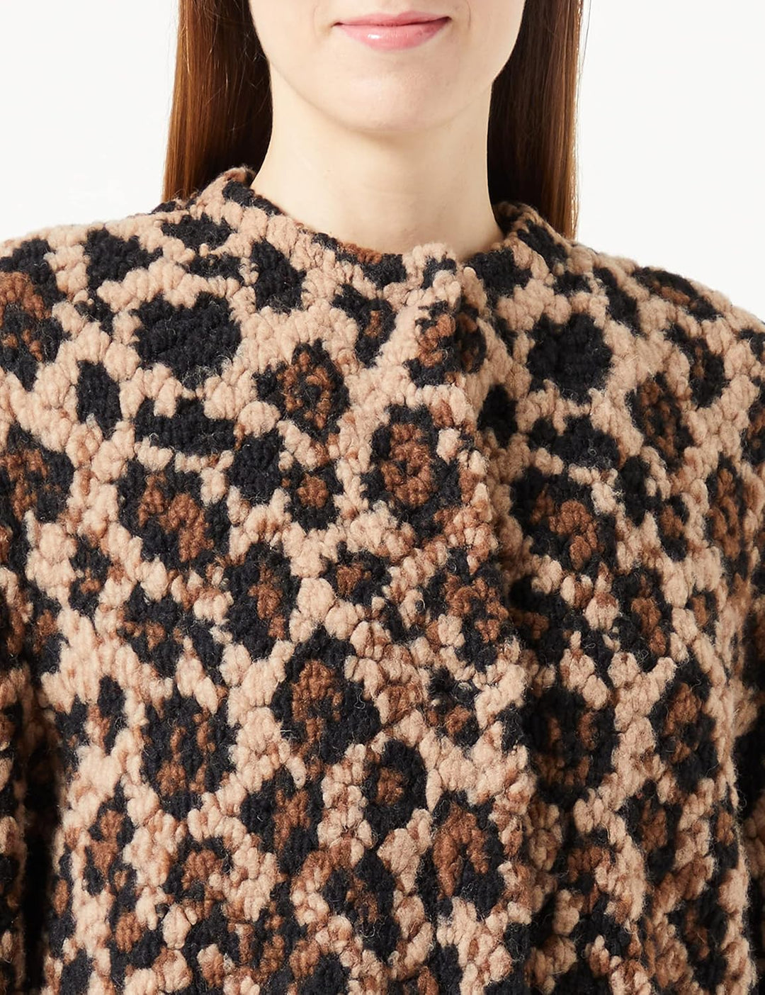 Replay Damen Wollmischungs-Mantel M 020 Brown/Black/Nut, M 020 Brown/Black/Nut