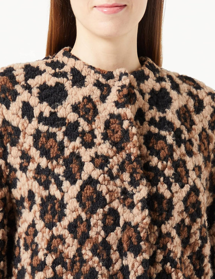 Replay Damen Wollmischungs-Mantel M 020 Brown/Black/Nut, M 020 Brown/Black/Nut