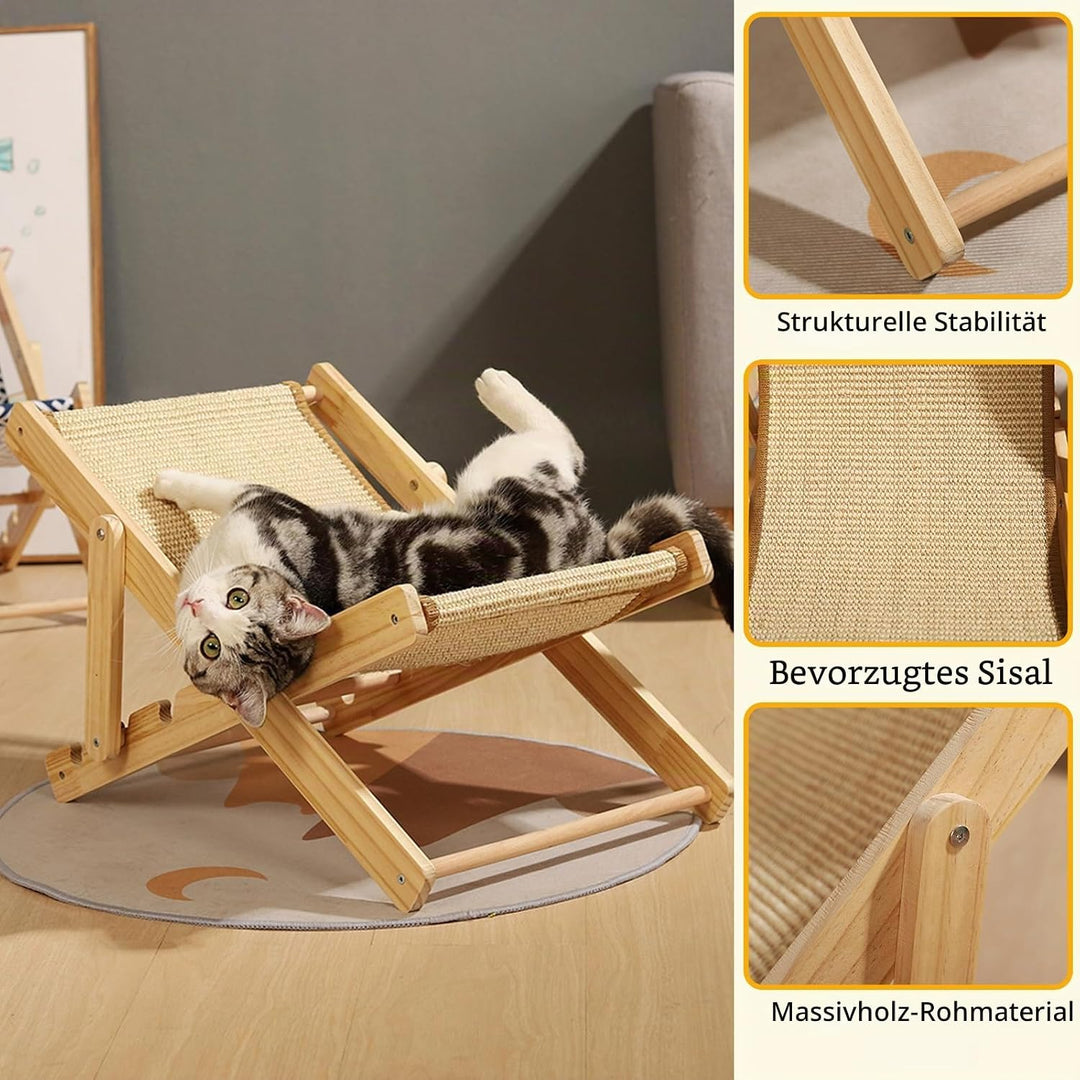 ZOSONET Katzenbett - Verstellbares Katzenbett mit Hammock, Stabiler Ruheplatz für Katzen Bis 10kg, I
