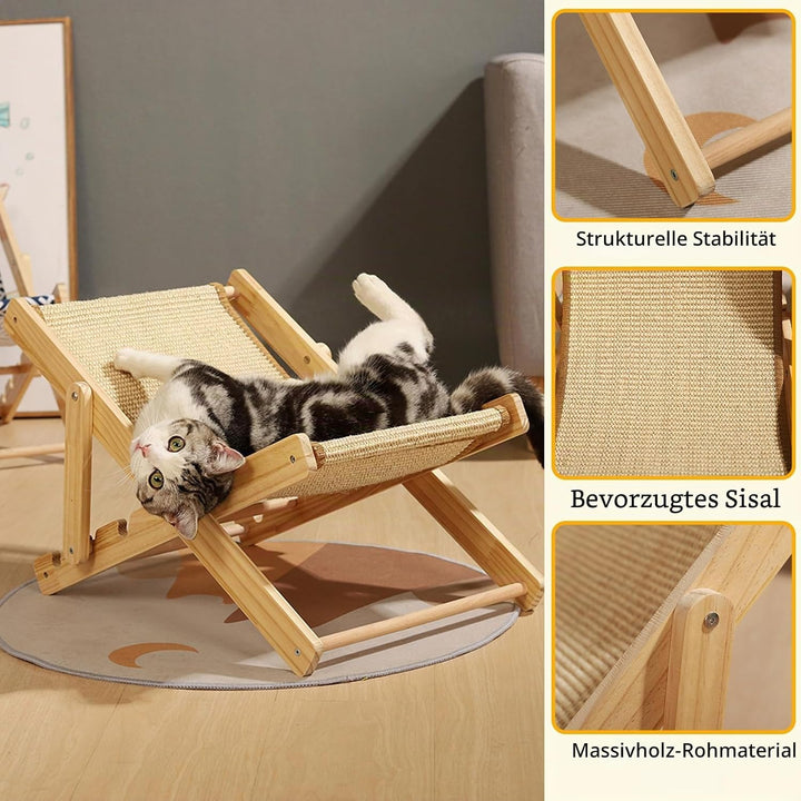 ZOSONET Katzenbett - Verstellbares Katzenbett mit Hammock, Stabiler Ruheplatz für Katzen Bis 10kg, I