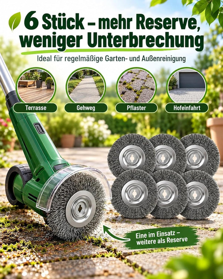Edelstahlbürsten für Einhell Akku-Fugenreiniger – 6er Set(10mm)