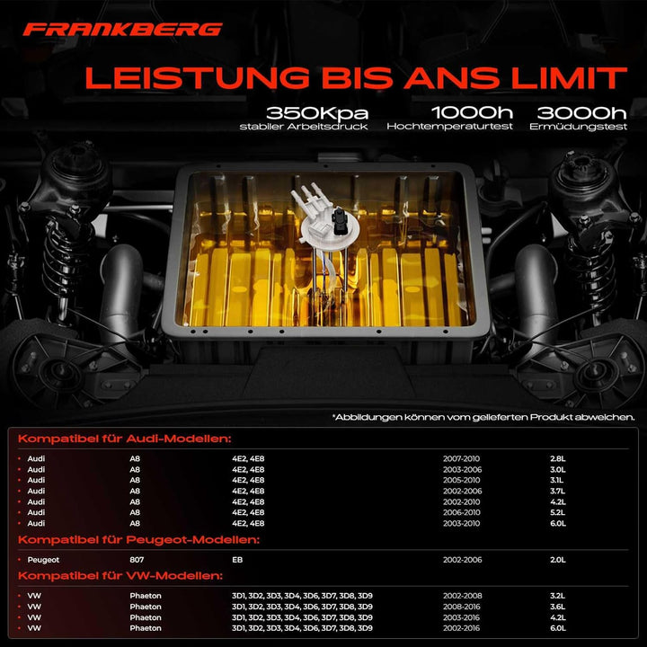 Kraftstoffpumpe Benzinpumpe für A8 4E 807 E Phaeton 3D 2.0L Diesel 2.8L-6.0L Benzin 2002-2016 3D0919
