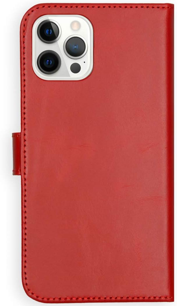 SELENCIA Bookcase Hülle kompatibel mit iPhone 12 Pro Max – Era Leder Handytasche Side Flip Case – Ha