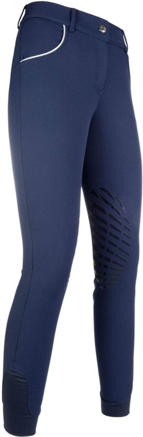 HKM 10731 Reithose Hickstead Zoe, Damen Damenreithose, Silikonkniebesatz, 34-46 Dunkelrot/Dunkelblau