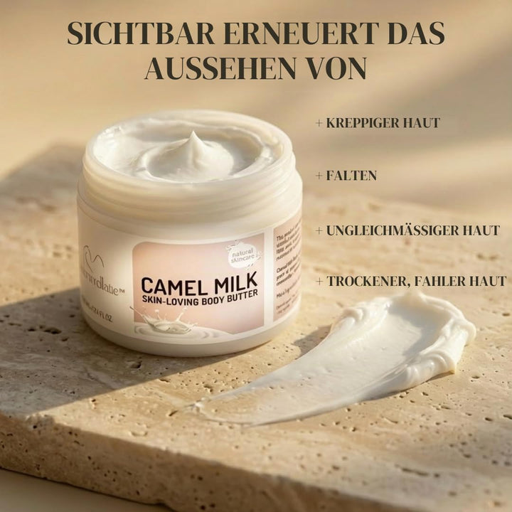Cammellatte Kamelmilch Körperbutter mit Sheabutter - intensiv pflegende Bodylotion für trockene Haut