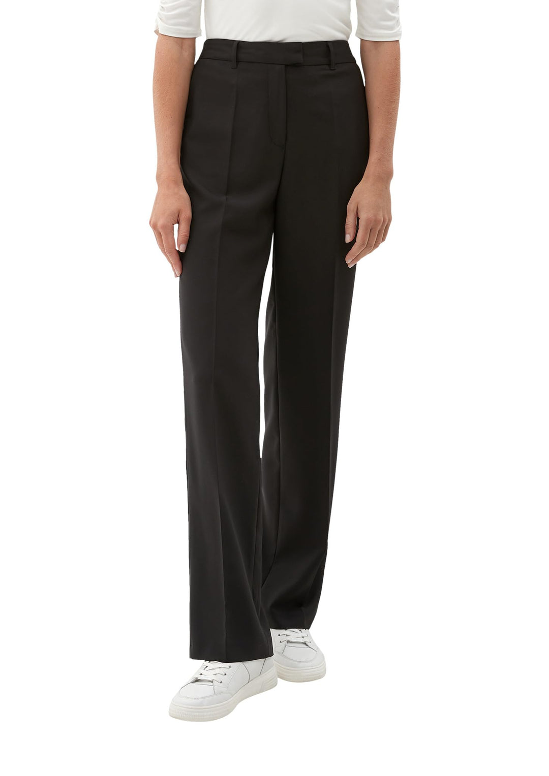 s.Oliver Regular: Hose aus Viskosecrêpe 32 9999_schwarz, 32 9999_schwarz