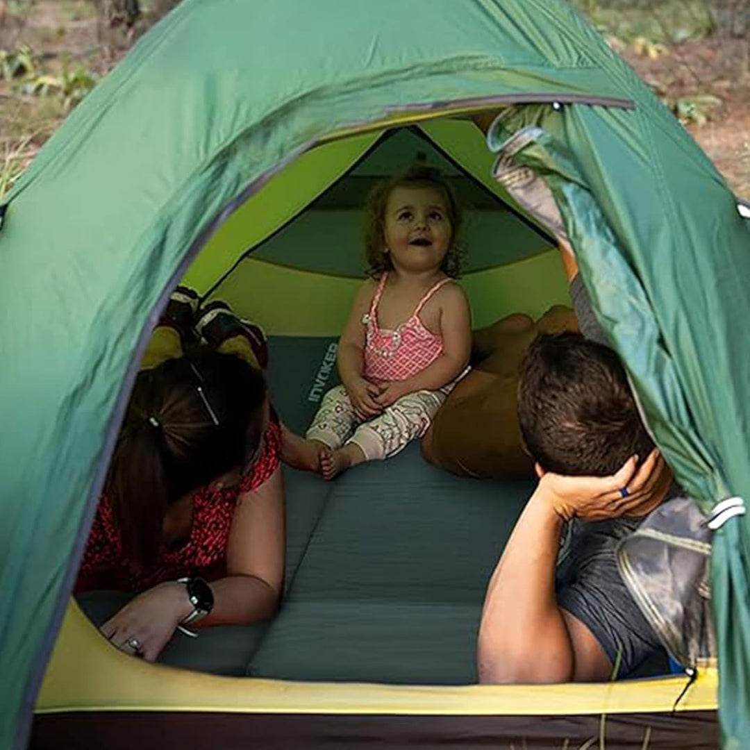 Invoker Camping-Isomatte 8cm, ultradicker elastischer Schaumstoff, Schnell Selbstaufblasend isoliert