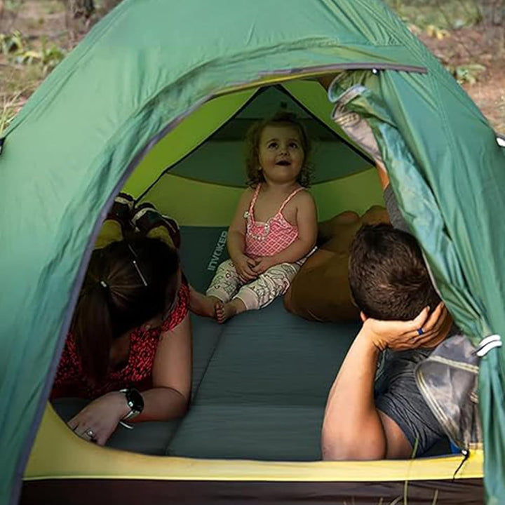 Invoker Camping-Isomatte 8cm, ultradicker elastischer Schaumstoff, Schnell Selbstaufblasend isoliert