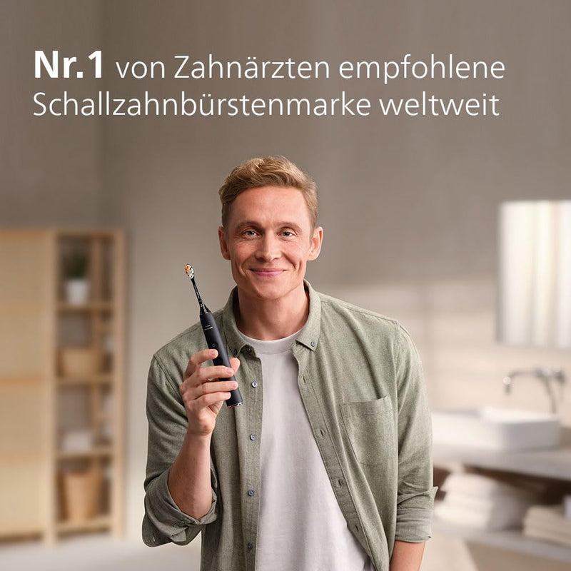 Philips Sonicare DiamondClean Smart 9400 elektrische Zahnbürste, Schallzahnbürste mit App, Drucksens