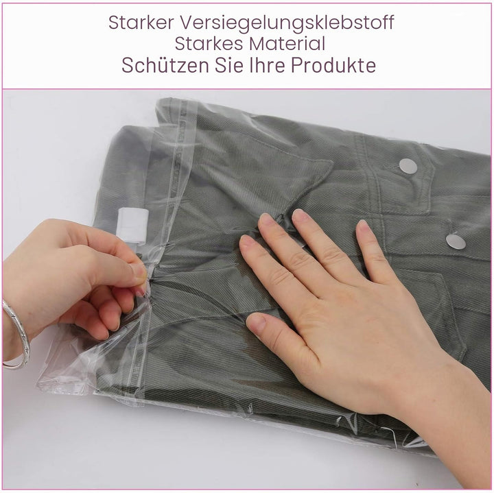 Alliebe 100 Stück 30 x 41cm durchsichtige OPP-Kunststoff-Briefumschläge selbstverschliessend für Cel