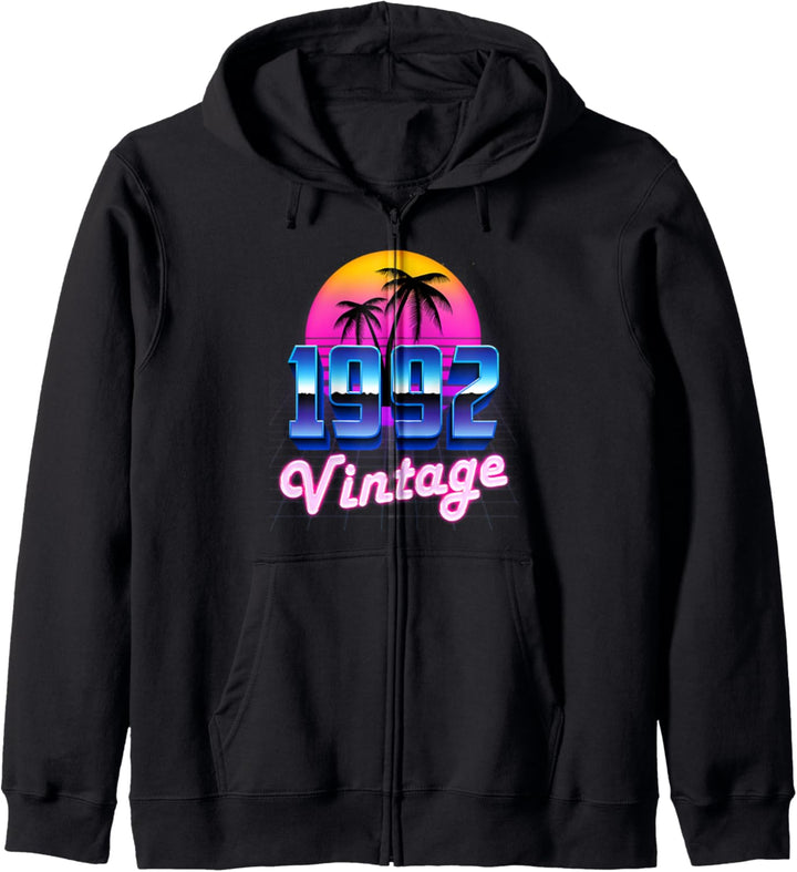 Geschenk zum 30. Geburtstag, 30 Jahre, Männer, Frauen, Retro, Vintage-Stil, 1992 Kapuzenjacke