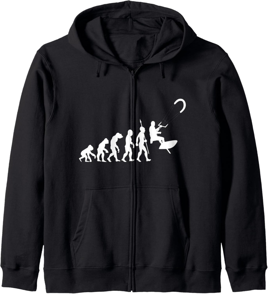 Kitesurfen Kiteboarden Kite Surfer Surfen Evolution Lustig Kapuzenjacke