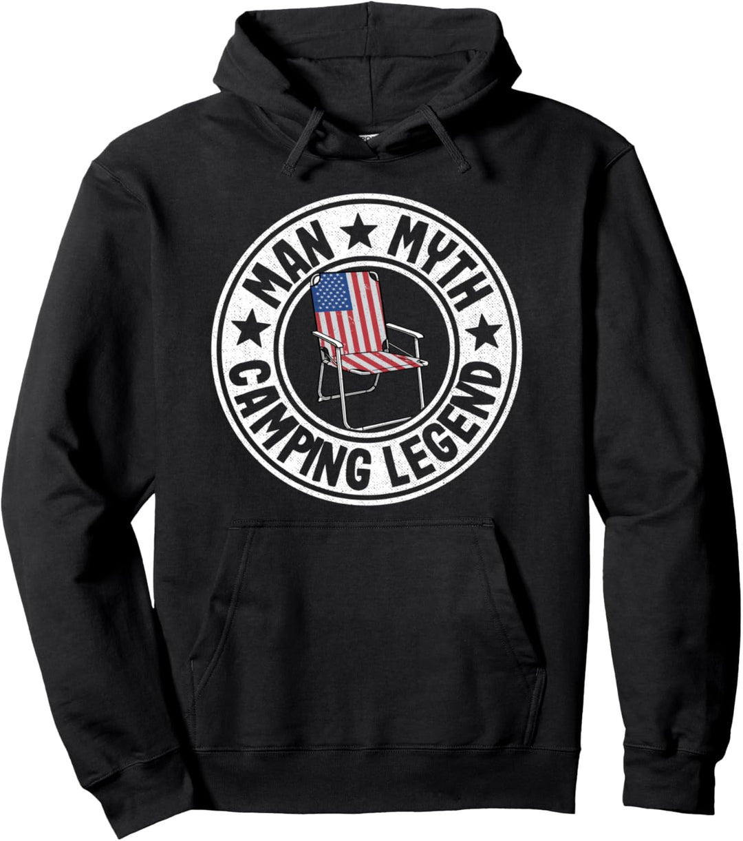 Man Myth Camping Legend Wohnmobil Camper Dad Outdoor Herren Camping Pullover Hoodie