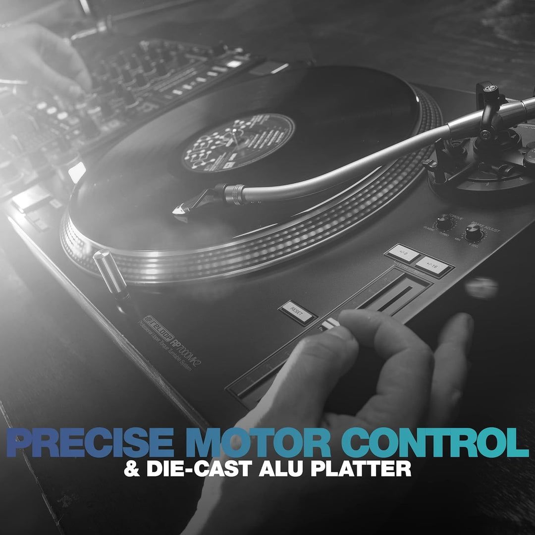 Reloop RP-7000 MK2 – Professioneller DJ Plattenspieler mit Upper Torque Quartz Direktantrieb, neuer
