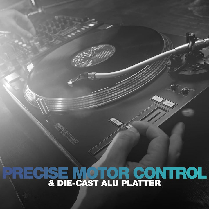 Reloop RP-7000 MK2 – Professioneller DJ Plattenspieler mit Upper Torque Quartz Direktantrieb, neuer