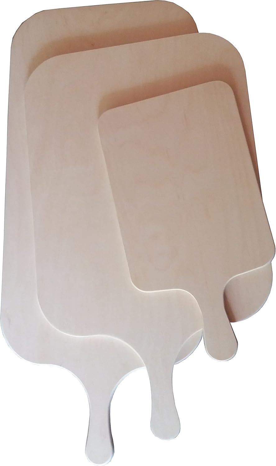 Eli Flammkuchenbrett Grösse L 9er Set - langlebiges Servierbrett aus hartem Birken Holz, 2mal so har