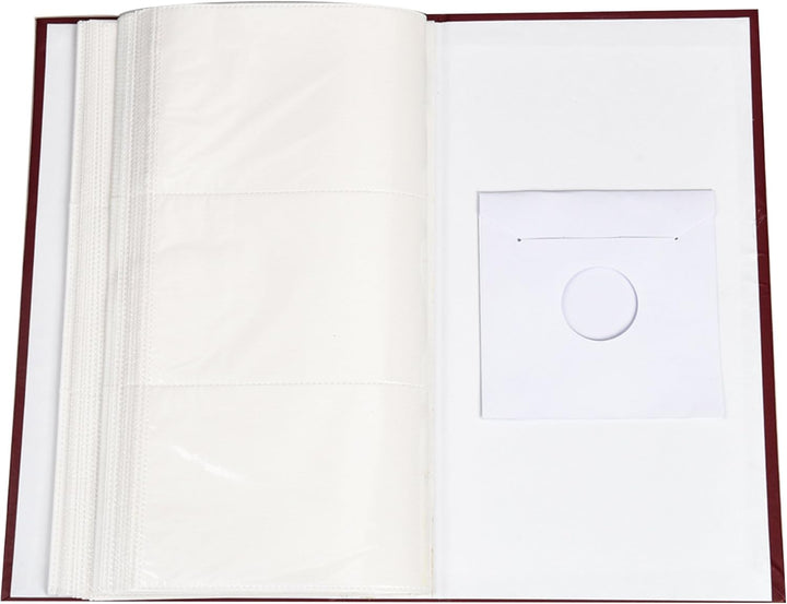 ARPAN Fotoalbum, 15 x 10 cm, 300 Hüllen, Burgunderrot, 18 x 4 x 33 cm