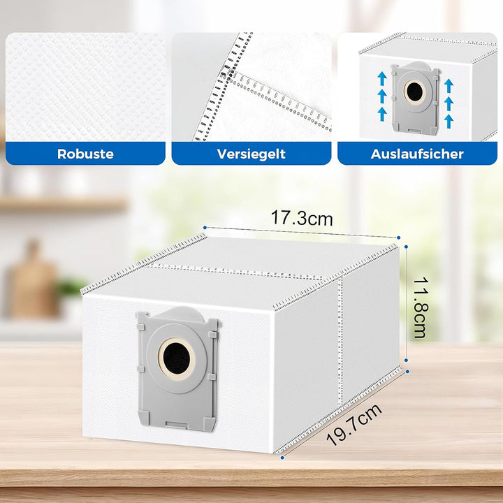 12 Stück Staubbeutel für Ecovacs Deebot X8/X9 Pro Omni/X8/X9 OMNI/X11 Pro Omni/T80 Pro Omni/T50/T50