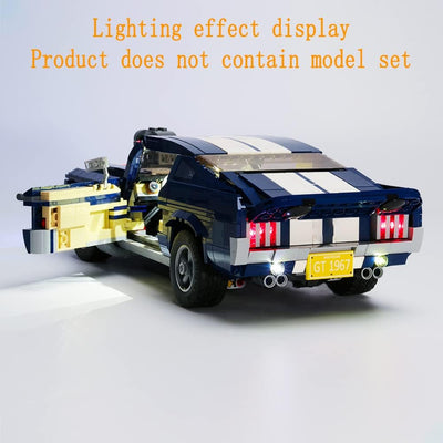 GEAMENT Verbesserte Version Blocks LED Licht-Set für Creator Expert Ford Mustang Car Building Model