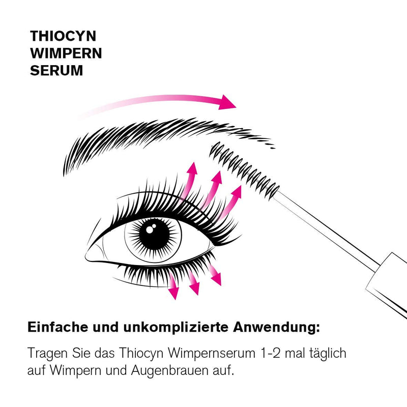 Thiocyn Wimpernserum & Augenbrauenserum ohne Hormone - Hormonfreies Lash Serum - Stimulation des Wim