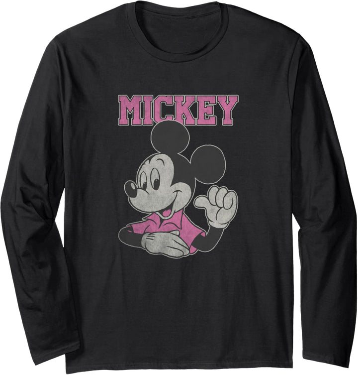 Disney Mickey Jumbo Pink Pointing Thumb Langarmshirt