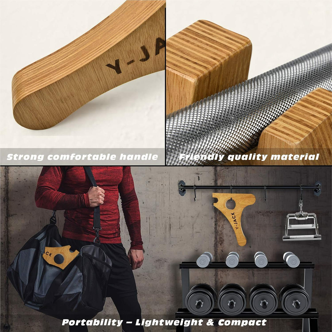 Yes4All Mini Deadlift Langhantelheber mit rutschfestem Gummigriff - Geeignet zum Beladen, Entladen u