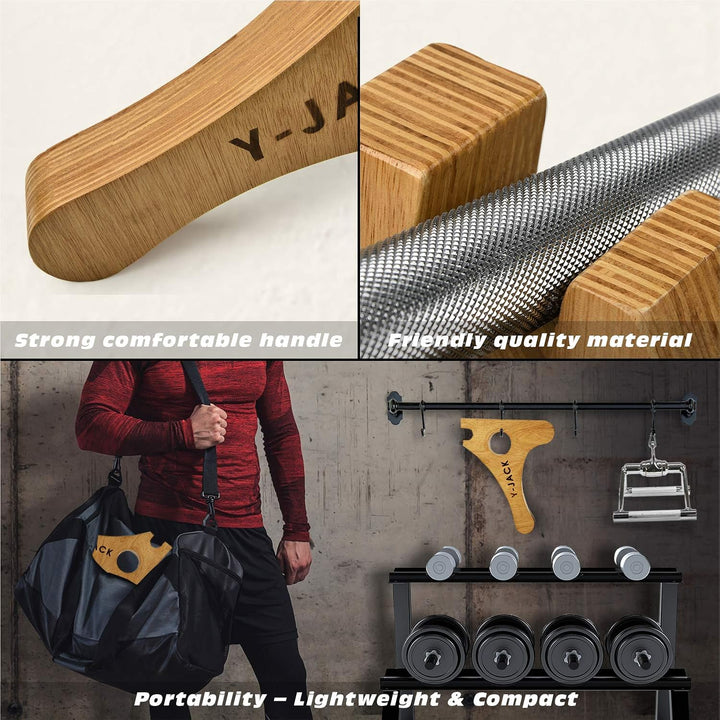 Yes4All Mini Deadlift Langhantelheber mit rutschfestem Gummigriff - Geeignet zum Beladen, Entladen u