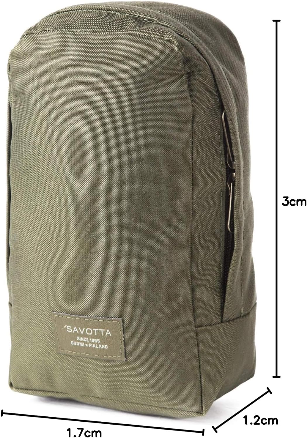 Savotta Verticale L - Zusatztasche für Rucksack - 4L - 1000D Cordura PU Beschichtung Oliv, Oliv
