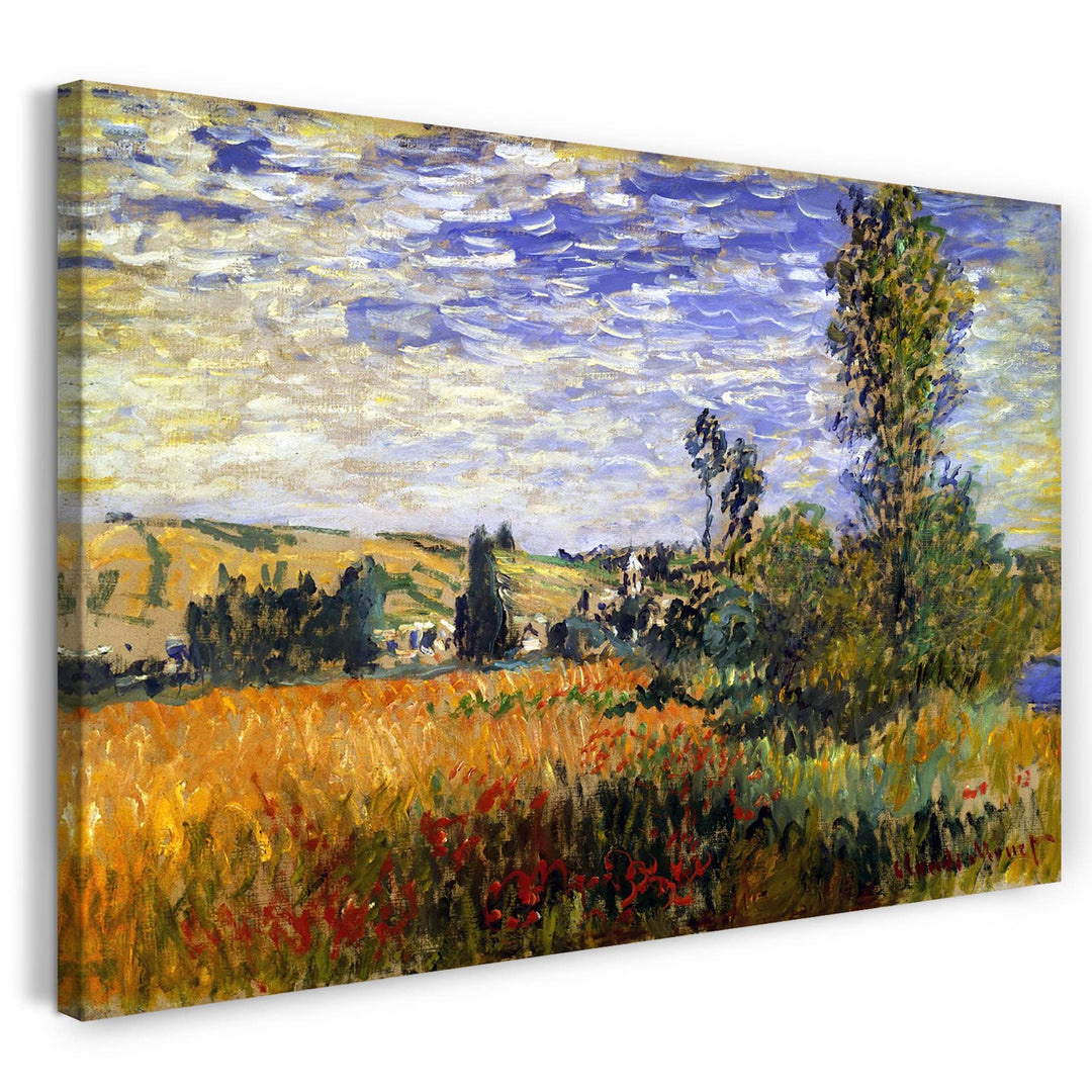 Leinwand (80x60cm): Claude Monet - Weg durch die Mohnfelder, ILE Saint-Martin 80x60 cm, 80x60 cm
