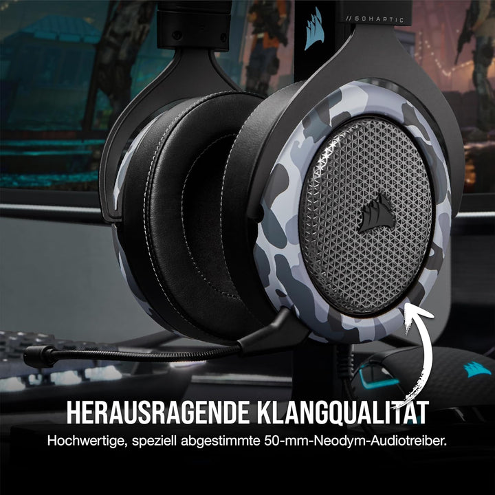 CORSAIR HS60 HAPTIC Stereo-Headset HS60 HAPTIC Tarnfarben, HS60 HAPTIC Tarnfarben