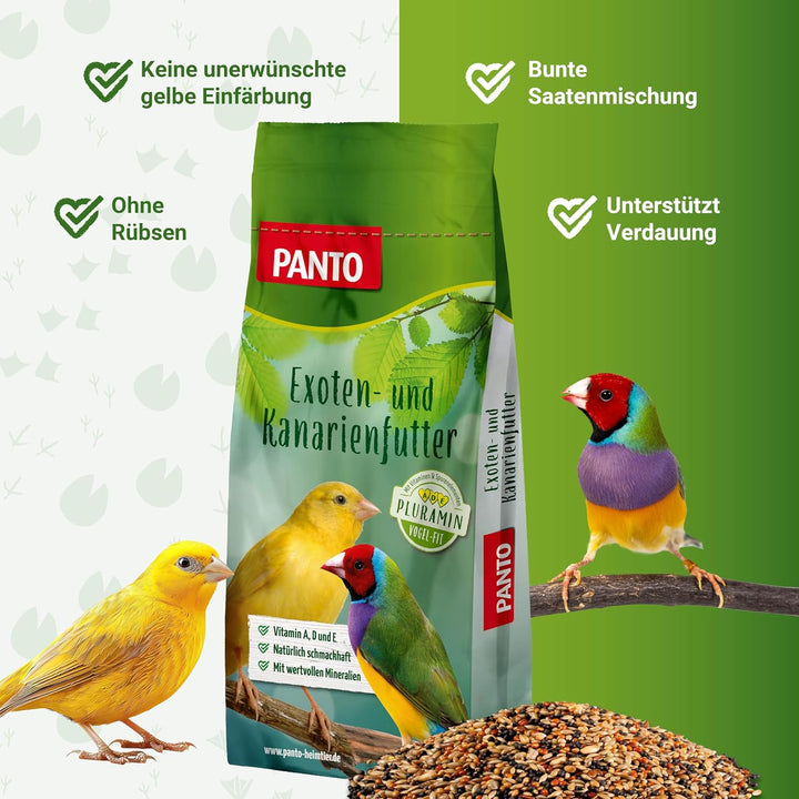 PANTO® Ziervogelfutter, Kanarienfutter 25 kg, 1er Pack (1 x 25 kg) 25 kg (1er Pack), 25 kg (1er Pack