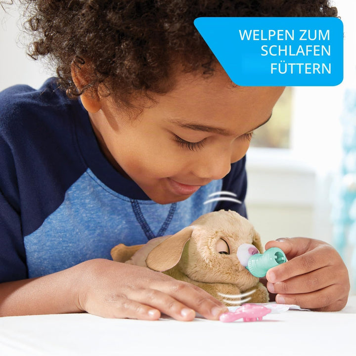 Just Play furReal Newborns Welpe, interaktives Haustier, Kleiner Plüschwelpe mit Soundeffekten und B