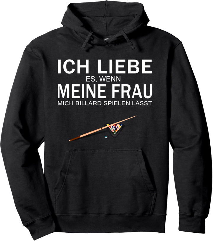 Ich liebe Billard spielen! Cooler Billard Spruch Pullover Hoodie