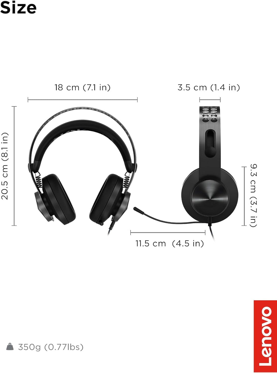 Lenovo Legion H500 Pro 7.1 Over-Ear Gaming Kopfhörer mit Mikrofon