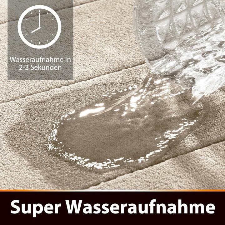 Yimobra Badematte rutschfest, 61 x 51 cm, Super Wasseraufnahme, Dick, Maschinenwaschbar, Leicht zu T