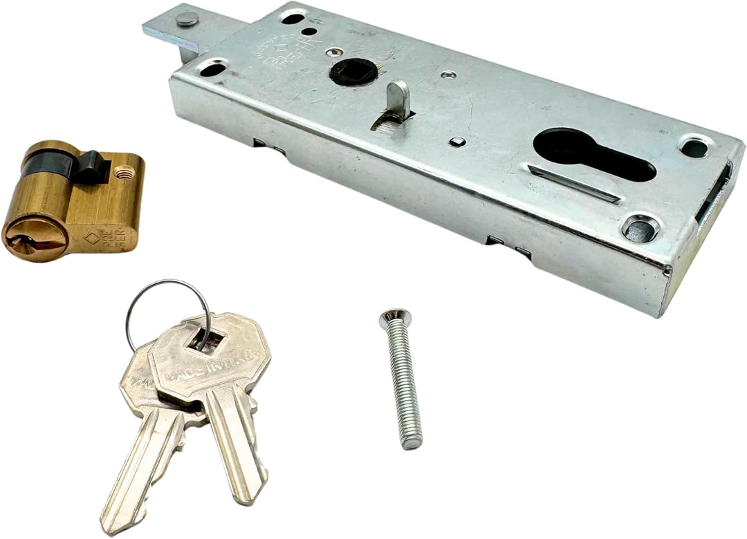 Schwingschloss/Garagenzylinder mit Euro-Profil Achsabstand 60 mm, Griff aus Masse