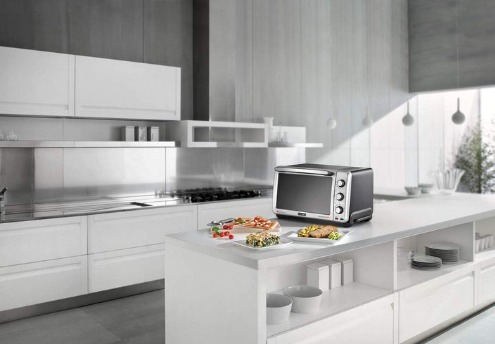 De'Longhi EO 24752 Kompaktbackofen - Elektrischer Ofen mit 7 Kochfunktionen inkl. Gitterrost und Bac