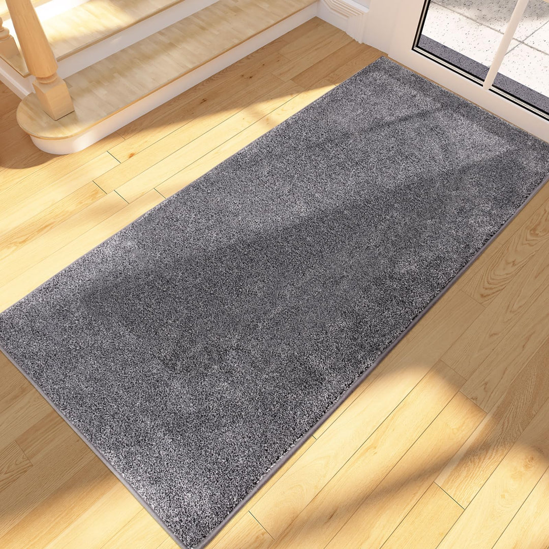 FCSDETAIL Schmutzfangmatte Innen Lang 60 x 150 cm, rutschfeste waschbare Fussmatte, absorbierend Tür